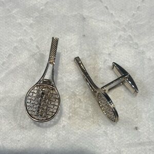 Tennis racket cuff links in Sterling Silver for the man who’s hard to buy for!